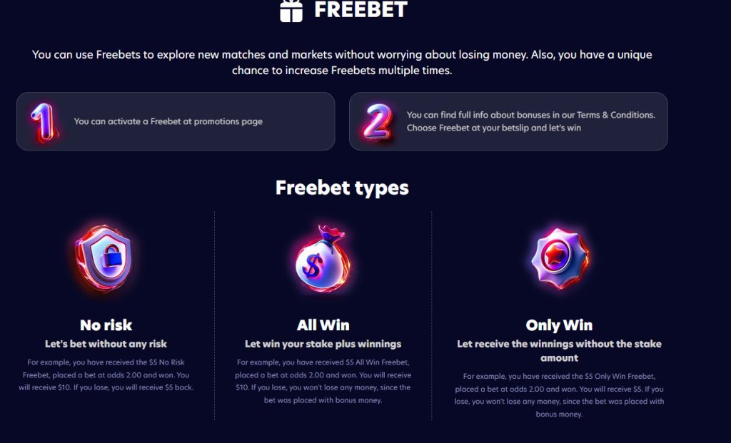 1RED Free bets