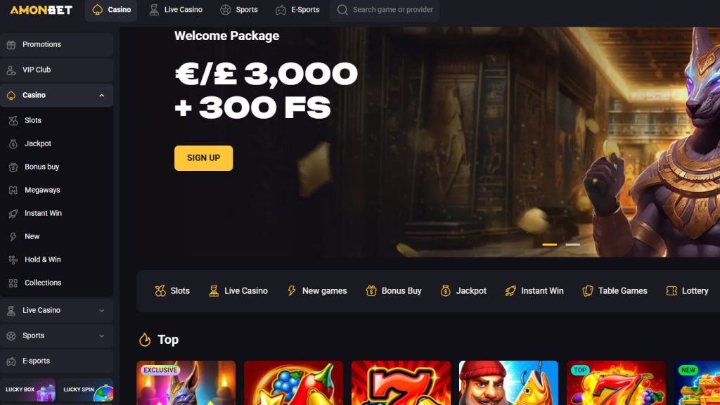 Amonbet Casino casino games, slots