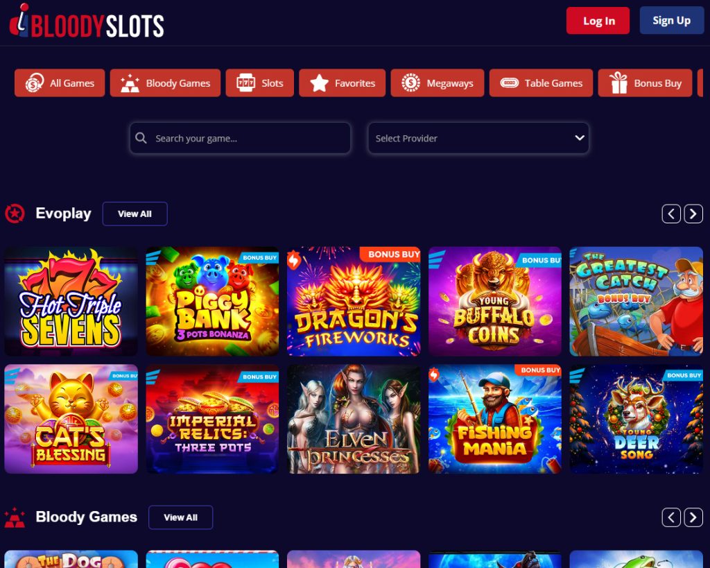 BloodySlots Casino casino games, slots