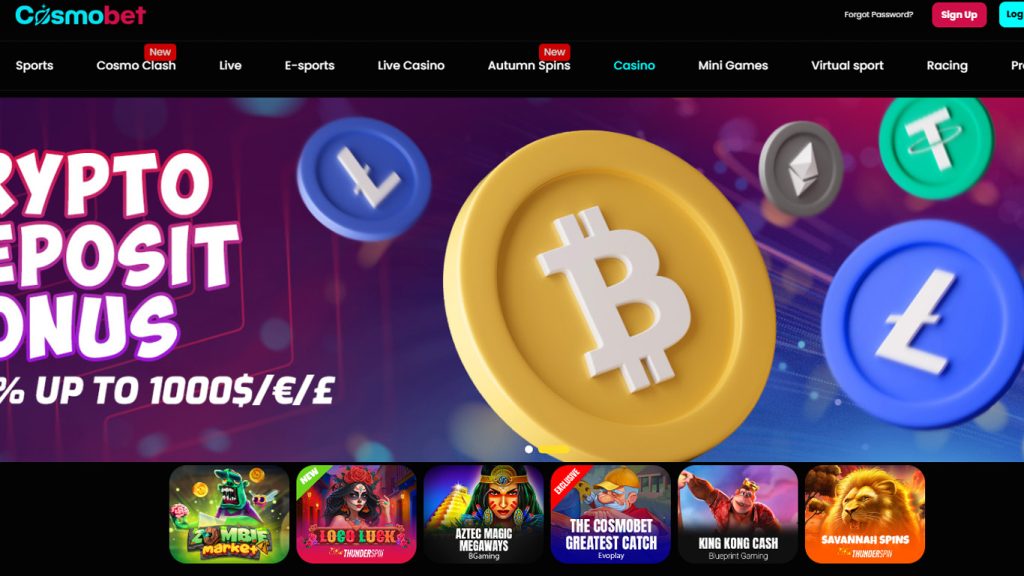 Cosmobet Casino Main Page