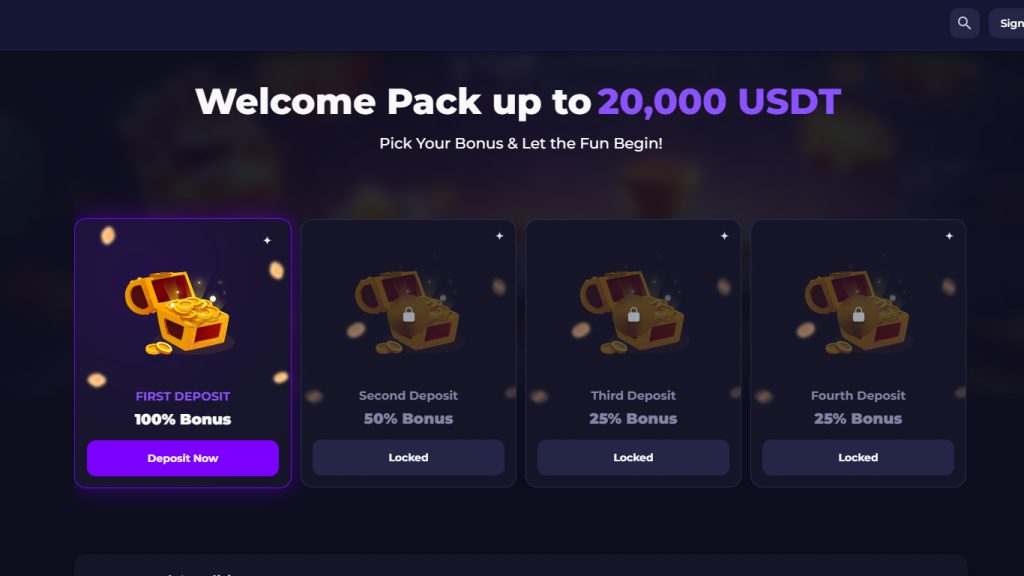 Crypto-games.io Casino welcome bonus