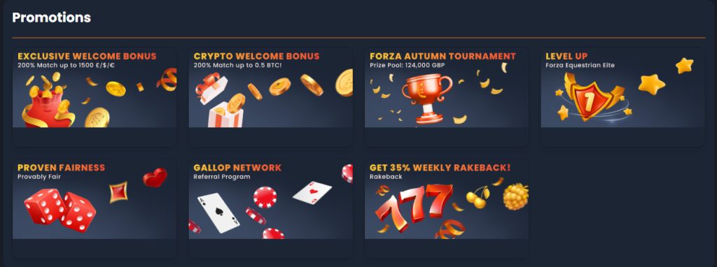 Forza.Bet Casino bonuses and promotions
