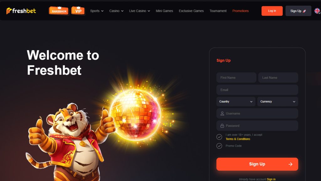Freshbet Casino casino login