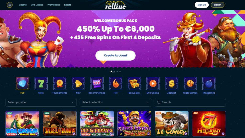 Rollino Casino casino games, slots