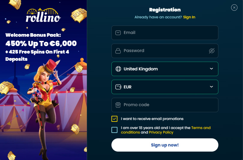 Rollino Casino casino login