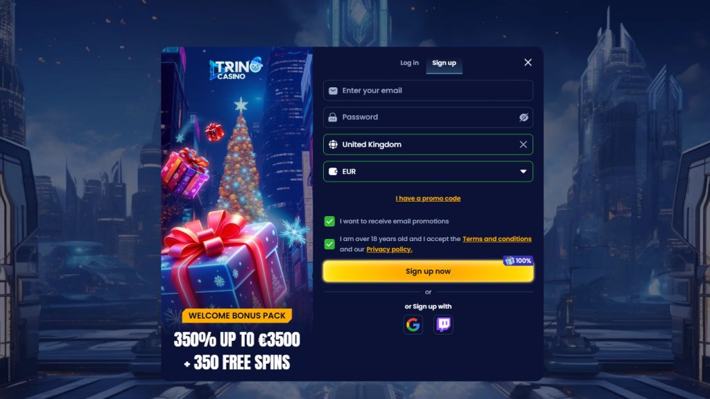 Trino Casino Signup and Login