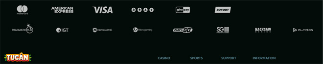Tucan Casino payment methods